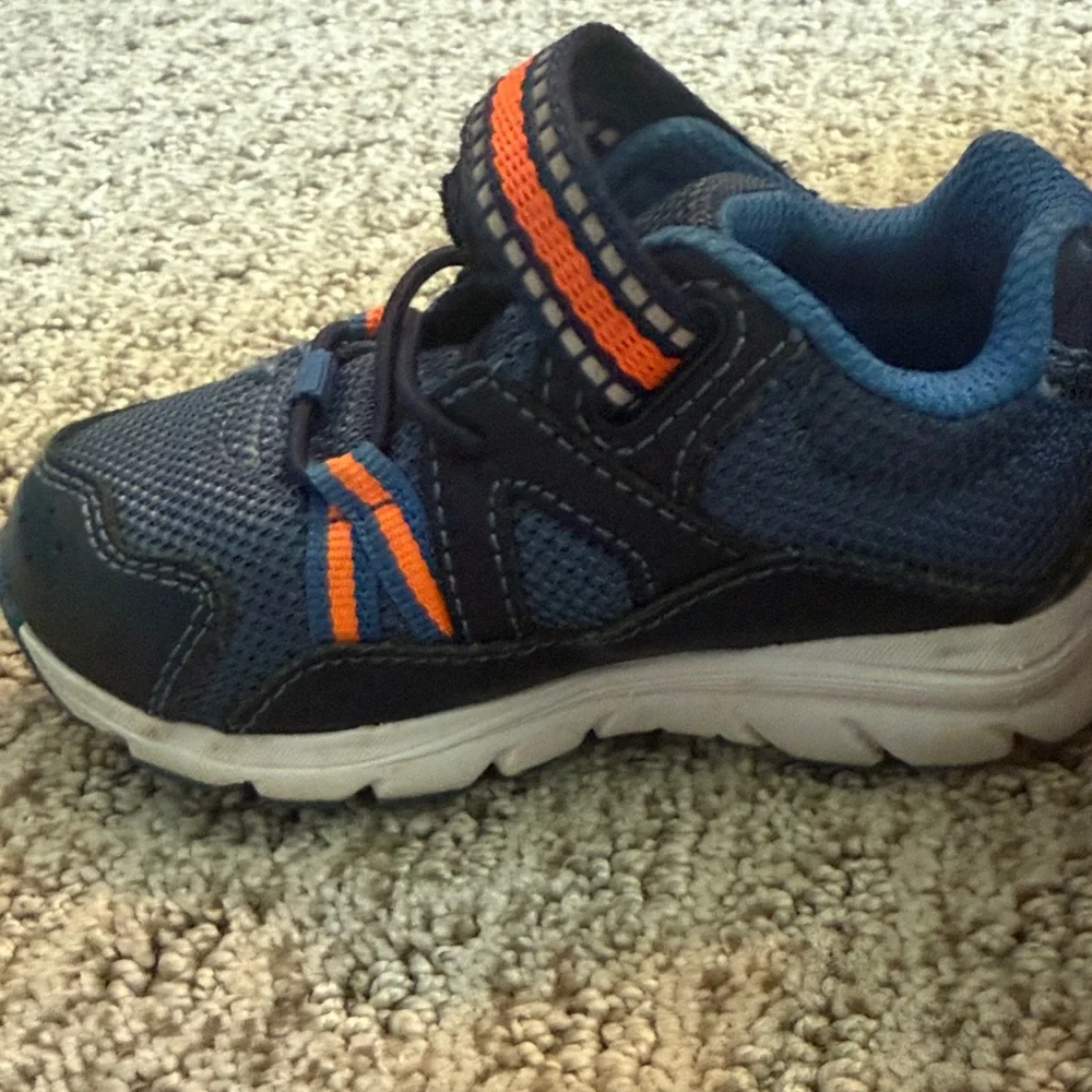 Stride Rite Blue and Orange Kids Sneakers - Picture 2 of 5
